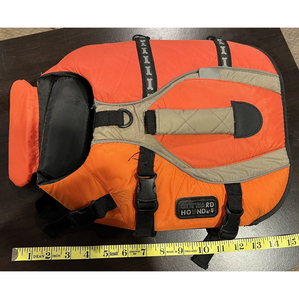 Outward Hound Granby Splash Dog Life‎ Jacket Size Small Safety Preserver Orange
